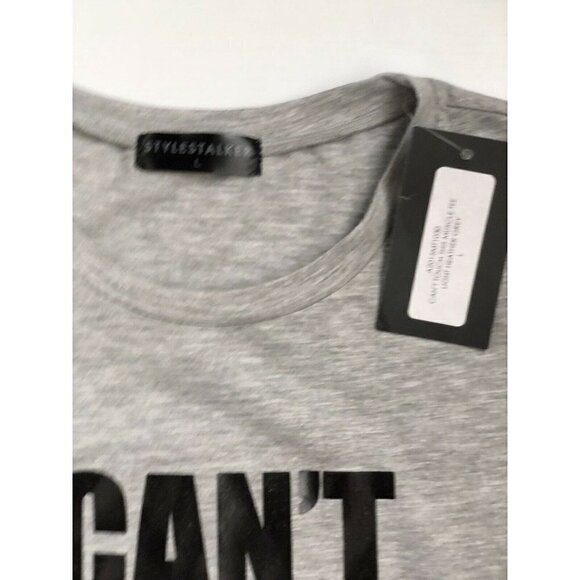 Stylestalker Women's Can’t Touch This Muscle Tee Size M Light Heather Grey - Picture 5 of 6